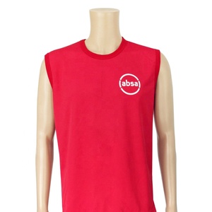 Giá Rẻ Tùy Chỉnh Lụa In Ấn Logo 100% <span class=keywords><strong>Polyester</strong></span> Dây Vải Lưới Không Tay T Áo Sơ Mi Cho Khuyến Mãi - Product Image 1