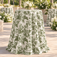 Nappe de table en polyester à motif floral fantaisie pour événements, hôtels, taille personnalisée, pour la décoration de mariage