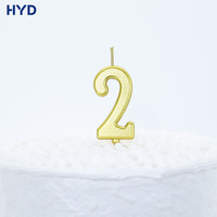 Bougies d'anniversaire personnalisées en métal, thème romantique, écologiques, faites à la main, plaquées or, attrayantes, pour fêtes