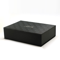Coffrets Cadeaux en Carton Rigide Noir avec Logo Personnalisé, Fermeture Magnétique, Style Livre et Finition Satinée