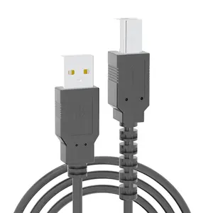 Custom 24AWG USB Printer Cable Usb Cable 1.5m Usb2.0 A Male To Usb B Male Print Cable For Printer Data Transmission