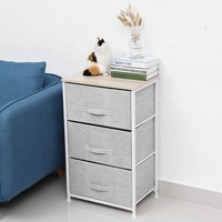 Unité d'organisateur de tour de stockage de commode de tissu de 4 tiroirs pour l'organisateur d'évier de chambre à coucher