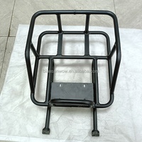 Porte-bagages arrière de moto personnalisé pour moto de tourisme porte-bagages de voiture fer noir revêtement en poudre boîte arrière support fixe