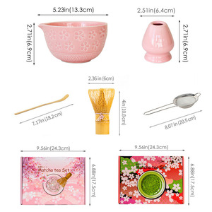 Tùy chỉnh Nhật Bản Matcha Bát Quà Tặng Whisk Set Whisk Bowl chủ và Scoop Matcha Tea Set - Product Image 3