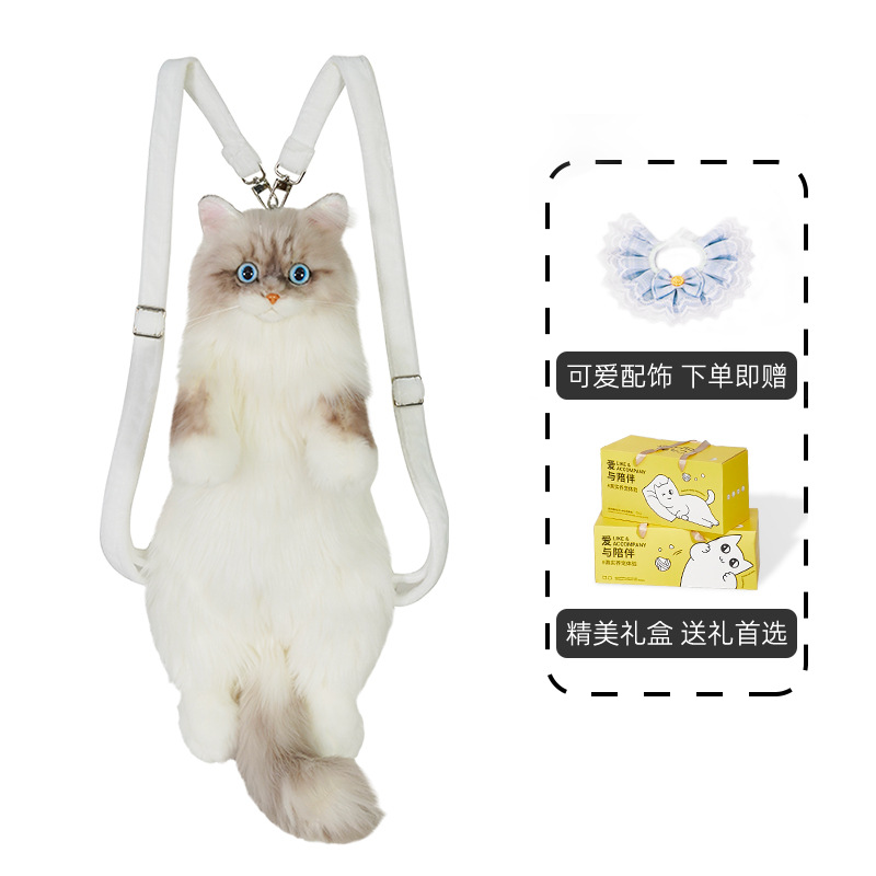 Lynx lynx tigré marron + écharpe bleue à carreaux JK