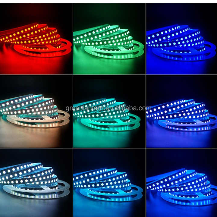 120LEDs/m 12V 24V RGB Led Strip Light 10mm PCB SMD5050 High Density ...