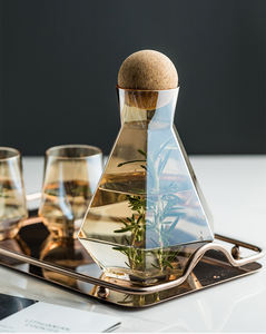 เหยือกน้ำแก้<span class=keywords><strong>ว</strong></span>คริสตัล พร้อมฝาปิดทรงกลม - Product Image 3