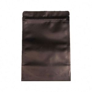 Sachet alimentaire sec en papier kraft avec fermeture éclair plate et fenêtre, personnalisable avec logo, 18x26cm, pack promotionnel - Product Image 2