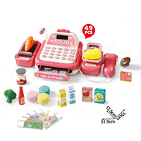 Jouet de caisse enregistreuse de supermarché Yuglow Simulation, jouet éducatif en plastique avec fonctions de numérisation et d'ordinateur pour jeux de simulation