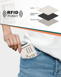 Portafoglio Braccialetto Personalizzato con Blocco RFID in PU, con Nappa di Perline, Chiusura a Cerniera, Porta Carte di Credito Corto per Donna - Product Image 3