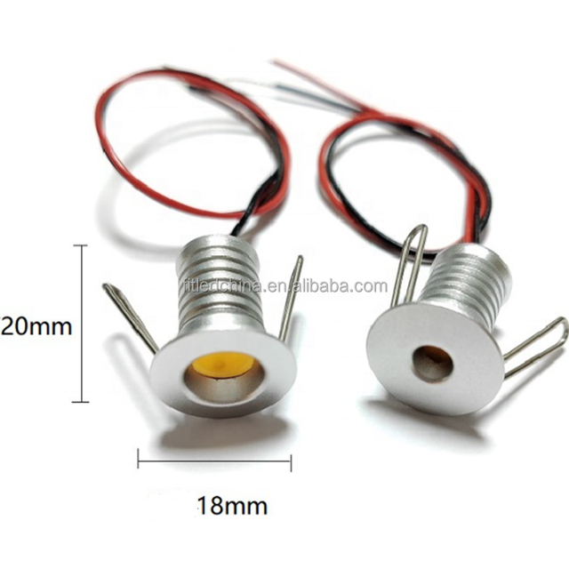 12v 1W Recessed Mini Spot Light LED Pin Light for Cabinet Shelf Modern Small Aluminum LED Spotlight