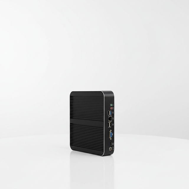 Inyuda New Mini PC Fanless Mini Pc with LAN Ports DDR4 4GB Memory SSD Industrial Computer