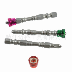 Multicolored Magnetic Phillips <b>Screwdriver</b> <b>Bits</b> S2 Steel 100Mm Industrial <b>Set</b> Anodized Aluminum Handle - Product Image 2