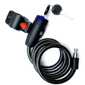 Candado de Cadena de Cable de Acero Universal y Duradero, Antirrobo para Motocicleta, con 2 Llaves, Accesorios de Seguridad para Bicicleta - Product Image 5