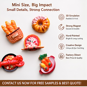 3D Simulation Food Resin Fridge Magnet Mini Bread Pizza Lobster Breakfast Model Refrigerator Magnets Kitchen Home Decor <b>Sticker</b> - Product Image 6