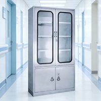 Meuble médical de haute qualité, armoire à médicaments en acier inoxydable, table de rangement verrouillable, petite armoire à médicaments