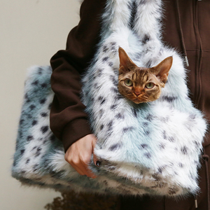 Lông Thú Nhân Tạo Dài Sang Trọng Thoải Mái Ấm Áp Pet Mang Túi Xách Cho Kích Thước Nhỏ Chó Mèo Pet Tote Sling Túi Túi Xách <span class=keywords><strong>Carrier</strong></span> Túi - Product Image 1