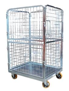 मीटर TC19-1B 1100x900xh1770 मध्यम शुल्क 500 किलोग्राम क्षमता जस्ता मोबाइल रोल पिंजरे के लिए जस्ता प्लेटेड मोबाइल रोल केज ट्रॉली - Product Image 3