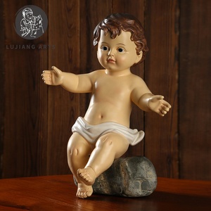 5 tamaños bebé Jesús estatua resina Jesús bebé escultura decoración religiosa Jesús bebé estatuilla regalo de Navidad - Product Image 3
