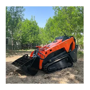 Manufactured In China High Hydraulic Flow Track Loader Mini Skid Steer With Mixer Bucket Skid Steer Attachment