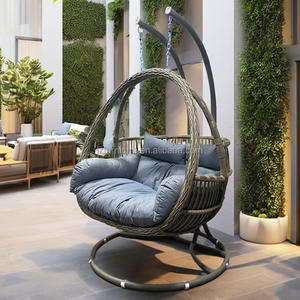 Vente directe usine : Fauteuil suspendu œuf en rotin tressé pour extérieur, idéal pour patio, balcon, cour et jardin - Offre spéciale - Product Image 3