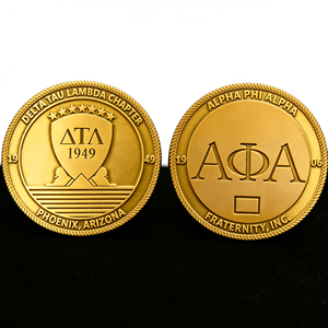 عملات تذكارية مخصصة ثنائية الأبعاد ومطبوعة بالضغط، مطلية بالذهب على الوجهين، هدية تذكارية للذكرى السنوية قابلة للجمع - Product Image 1