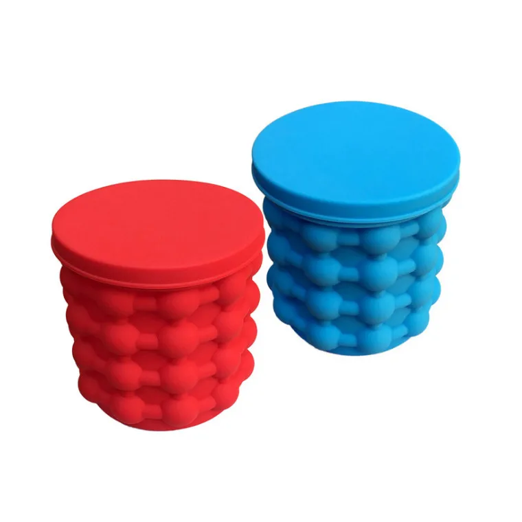Round Silicone Ice Bucket для Red Wine, Beer Ice Maker, 40 Cubes Mold с PP Cup и Silicone Funnel