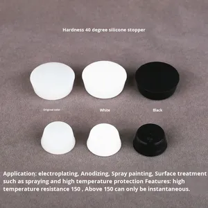 Benutzer definierte 14mm Höhe Weich gummi kolbens topfen Massiver Silikons topfen mit konischer Reagenzglas dichtung Form verarbeitung - Product Image 2