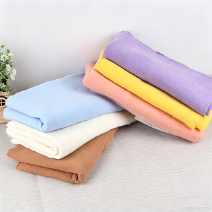 Tissu en mousseline <span class=keywords><strong>de</strong></span> <span class=keywords><strong>coton</strong></span> <span class=keywords><strong>double</strong></span> couche écologique <span class=keywords><strong>de</strong></span> 135 cm <span class=keywords><strong>de</strong></span> large, couleur personnalisable, idéal pour les plaids - Product Image 4