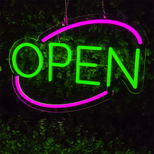 23x13 pollici LED Open Sign sorgente luminosa al Neon forma ovale aperta segno per la decorazione aziendale per uso Taxi - Product Image 2