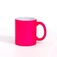 Mug fluorescent à sublimation thermique, couleur bonbon, tasse à eau lumineuse 11oz, tasse droite, emballage personnalisé, vente en gros