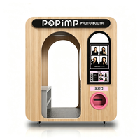 Borne photo automatique DSLR entièrement automatisée, distributeur de photos à monnayeur, kiosque selfie en métal/avec Wi-Fi, sans personnel requis