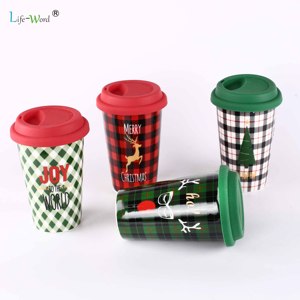 Cadeau de Noël ensemble tasse à café en <span class=keywords><strong>porcelaine</strong></span> <span class=keywords><strong>fine</strong></span> ensemble de tasses à thé tasse en céramique colorée de grande capacité nouvelle tasse en <span class=keywords><strong>porcelaine</strong></span> osseuse personnalisée - Product Image 1