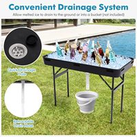 Table de remplissage et de refroidissement pliante en plastique de personnalisation des couleurs pour les événements en plein air