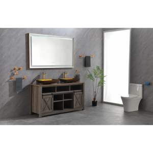 DB 60in. W X 36 In. H Super Bright LED <b>Bathroom</b> <b>Mirror</b> Lights Metal Frame Wall Mounted Lighted Pickup Only - Product Image 4