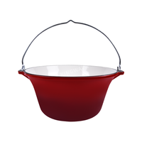 Lot de marmites en fonte émaillée pour le camping, grande capacité