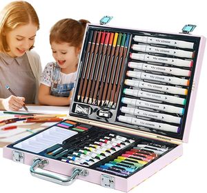 Nouvel ensemble de papeterie scolaire, kit de dessin, kit d'art pour artistes, ensemble de peinture avec des matériaux écologiques, boîte cadeau pour enfants, cadeaux de Noël - Product Image 4