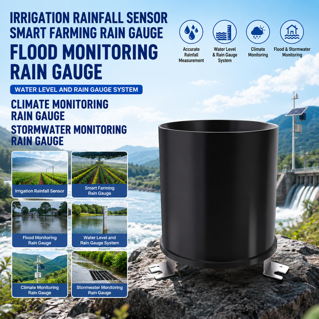 Irrigation Rainfall Sensor Smart Farming Rain Gauge Flood Monitoring Rain Gauge Water Level System Climate Stormwater Monitoring