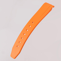 Bracelets de montre de luxe en caoutchouc FKM respirant de 20 mm et 21 mm avec boucle ardillon et extrémités courbes en silicone, étanches, pour Rlx Omeg