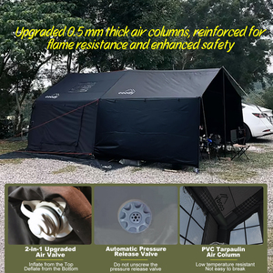 Tente pneumatique Coody 8.0+Framed Foyer - Noire, Luxe, Grande Tente Familiale <span class=keywords><strong>de</strong></span> Glamping en Tissu <span class=keywords><strong>de</strong></span> Coton Gonflable pour le Camping - Product Image 6