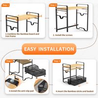 Support d'étiquettes pour imprimante thermique - Distributeur de rouleaux d'autocollants avec tiroir - Support d'étiquettes d'expédition pour rouleaux et étiquettes pliées en éventail