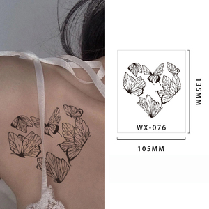 Autocollant de tatouage temporaire à base de plantes, imperméable, résistant à la transpiration, semi-permanent, en papier, pour hommes, pour fêtes, art corporel, usage professionnel - Product Image 6