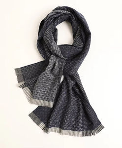 Nouvel Arrivage Écharpe en Tweed de Luxe Texturée à Franges Contrastantes, Motif Géométrique, à Petites Franges, Respirante et Chaude - Product Image 2