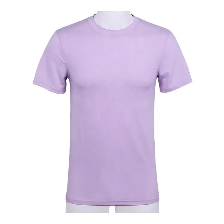 T-shirts Blank T-shirts New Trend In Stock Sublimation Pattern Shirt Polyester 95 Purple Blank T Shirts