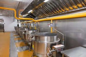 Gewerbliche Küche Edelstahl Gas Kipp suppen kessel mit für Gemüse verarbeitung anlage - Product Image 5