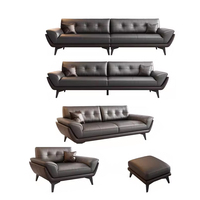 Ensemble de canapés sectionnels modernes et minimalistes en cuir PU - Canapé de bureau écologique en éponge haute densité pour salon