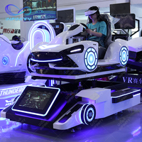 Simulateur de course de kart VR commercial avec siège à mouvement et volant et pédales réalistes pour salles de jeux VR, centres commerciaux et parcs de loisirs familiaux (FEC)