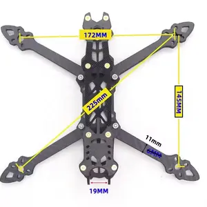 Özelleştirilmiş karbon Fiber fpv 7 inç çerçeve yarış Drone Quadcopter