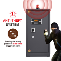 108KG Feuerfester Safe mit Elektronischem Passwortschloss und Alarm 2-Stunden Feuerwiderstandsfähigkeit Stahl-Tresor für Zuhause und Büro für Geld und Dokumente