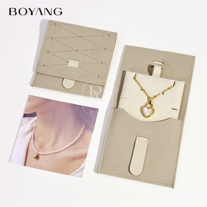 Sac de rangement pour bijoux en microfibre avec logo personnalisé Boyang, collier, bague, boucles d'oreilles - Product Image 4